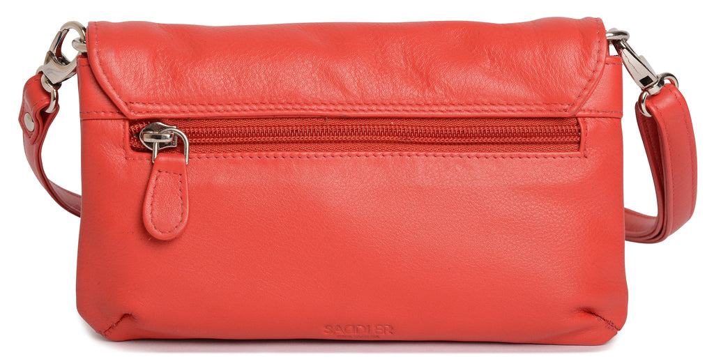 Audrey Compact Leather Crossbody Bag and Clutch