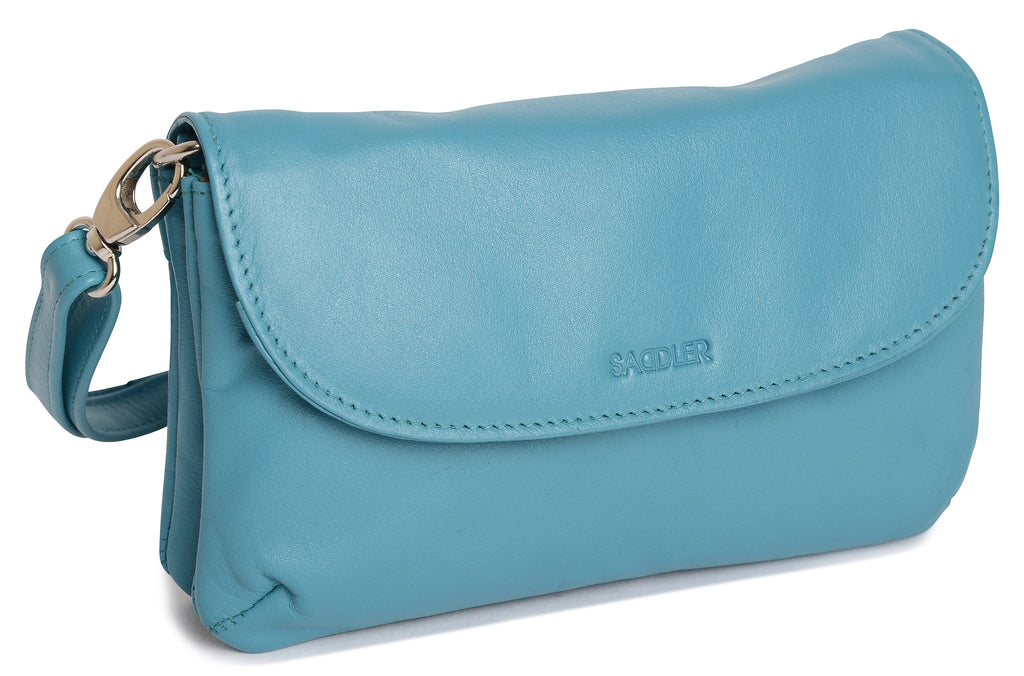 Audrey Compact Leather Crossbody Bag and Clutch