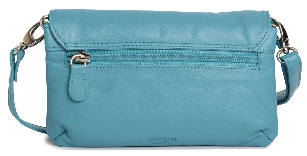 Audrey Compact Leather Crossbody Bag and Clutch