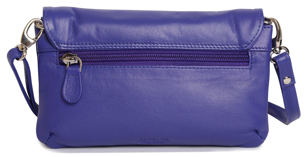 Audrey Compact Leather Crossbody Bag and Clutch