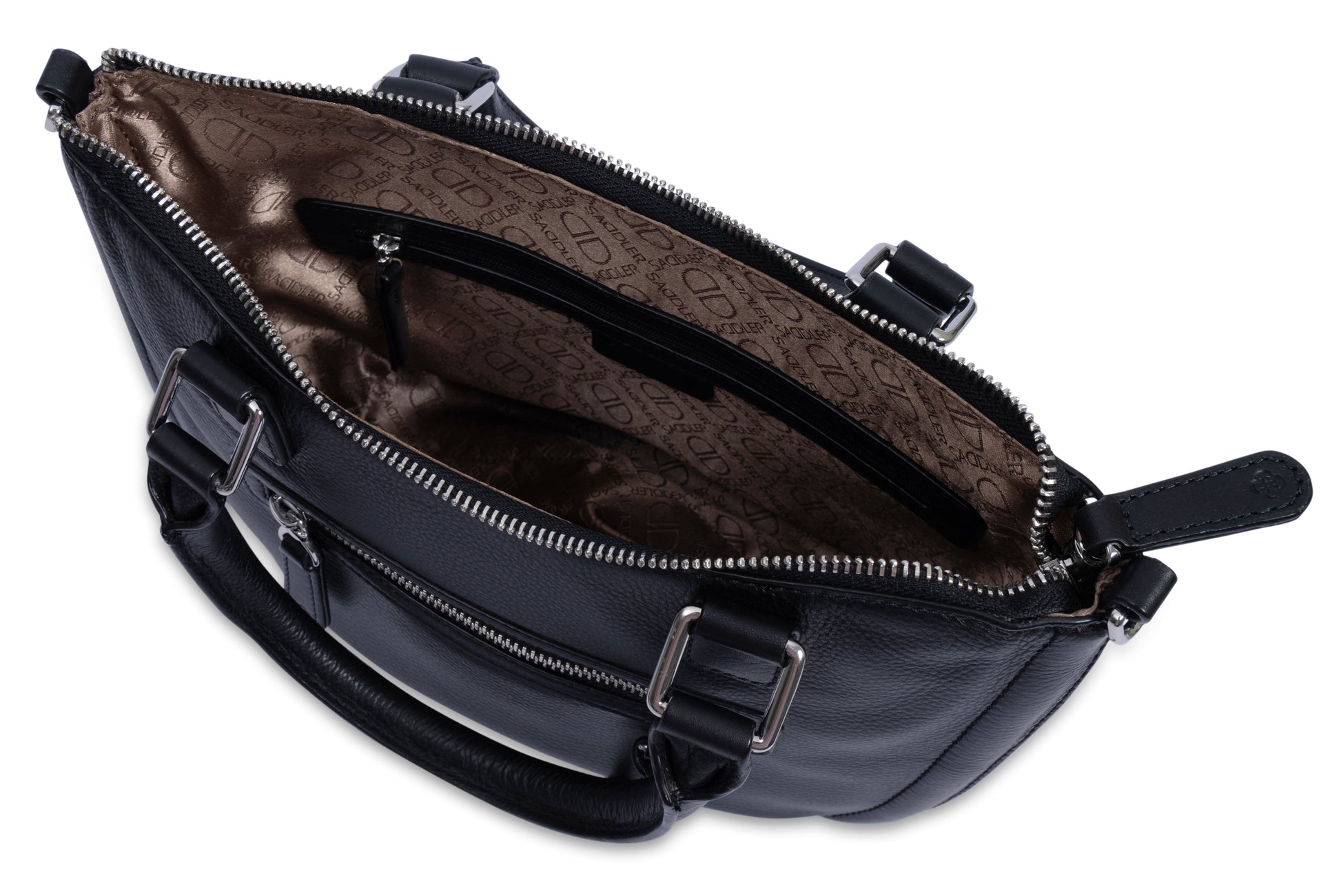 Chloe Leather Twin Handle Handbag with Crossbody Strap