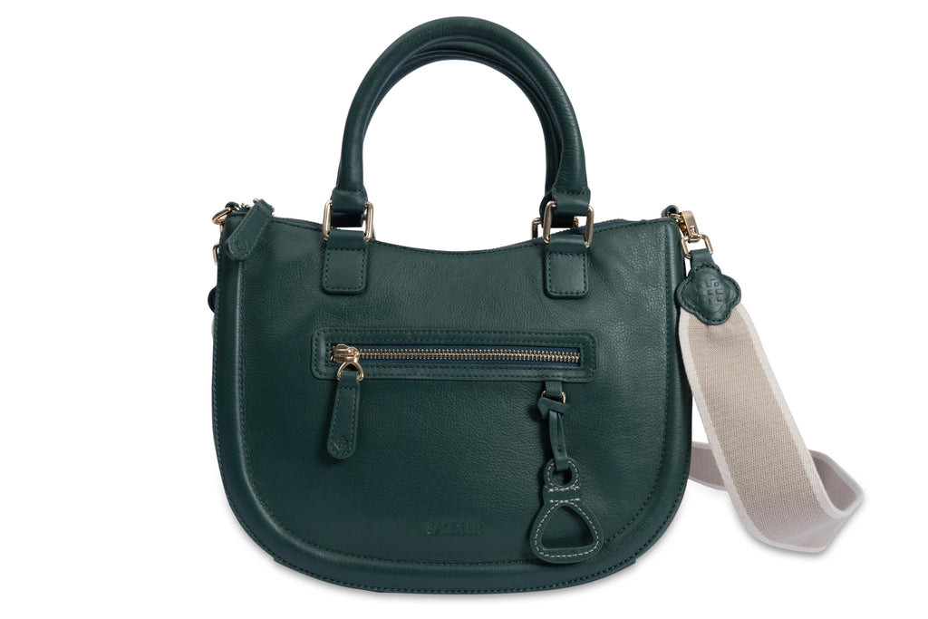 Chloe Leather Twin Handle Handbag with Crossbody Strap