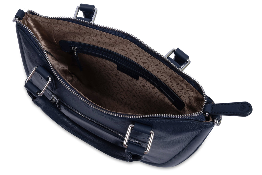 Chloe Leather Twin Handle Handbag with Crossbody Strap