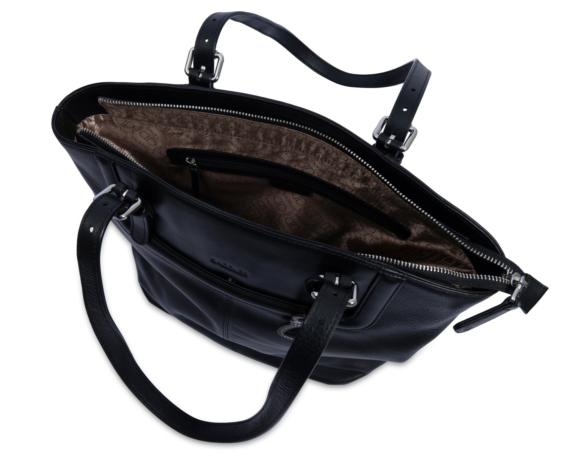 Sienna Zip Top Tote Shopper Bag for Women Handmade Leather