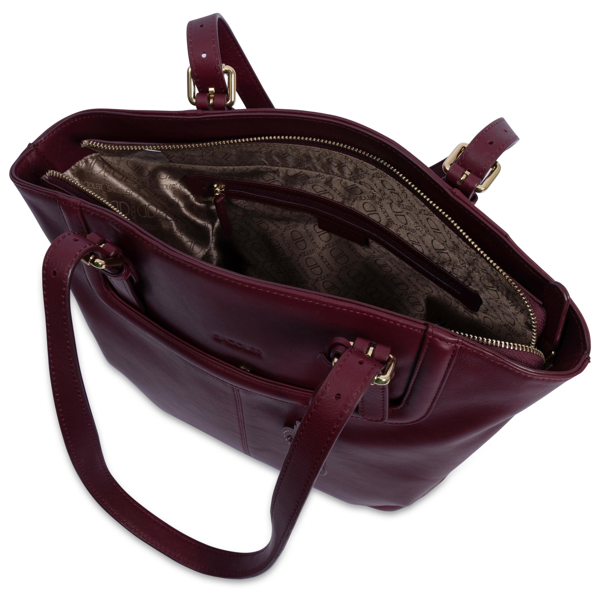 Sienna Zip Top Tote Shopper Bag for Women Handmade Leather