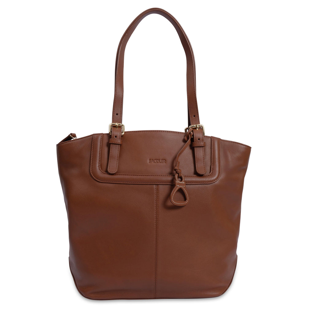 Sienna Zip Top Tote Shopper Bag for Women Handmade Leather
