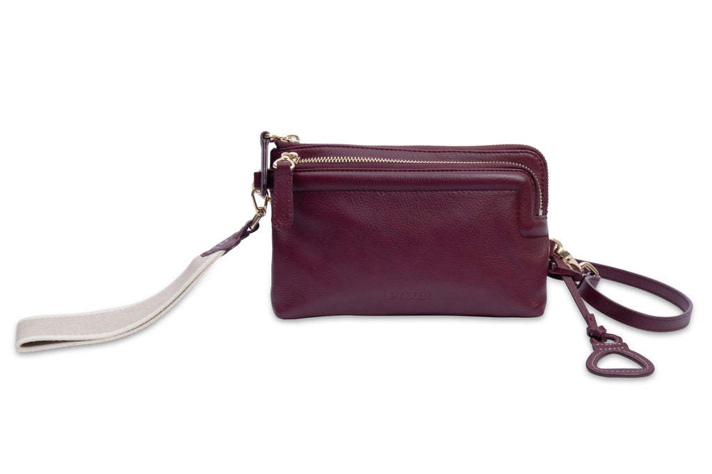 Heather Leather Clutch and Crossbody Bag, Handmade and Versatile