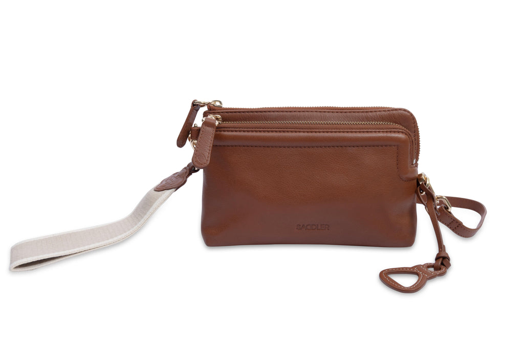 Heather Leather Clutch and Crossbody Bag, Handmade and Versatile