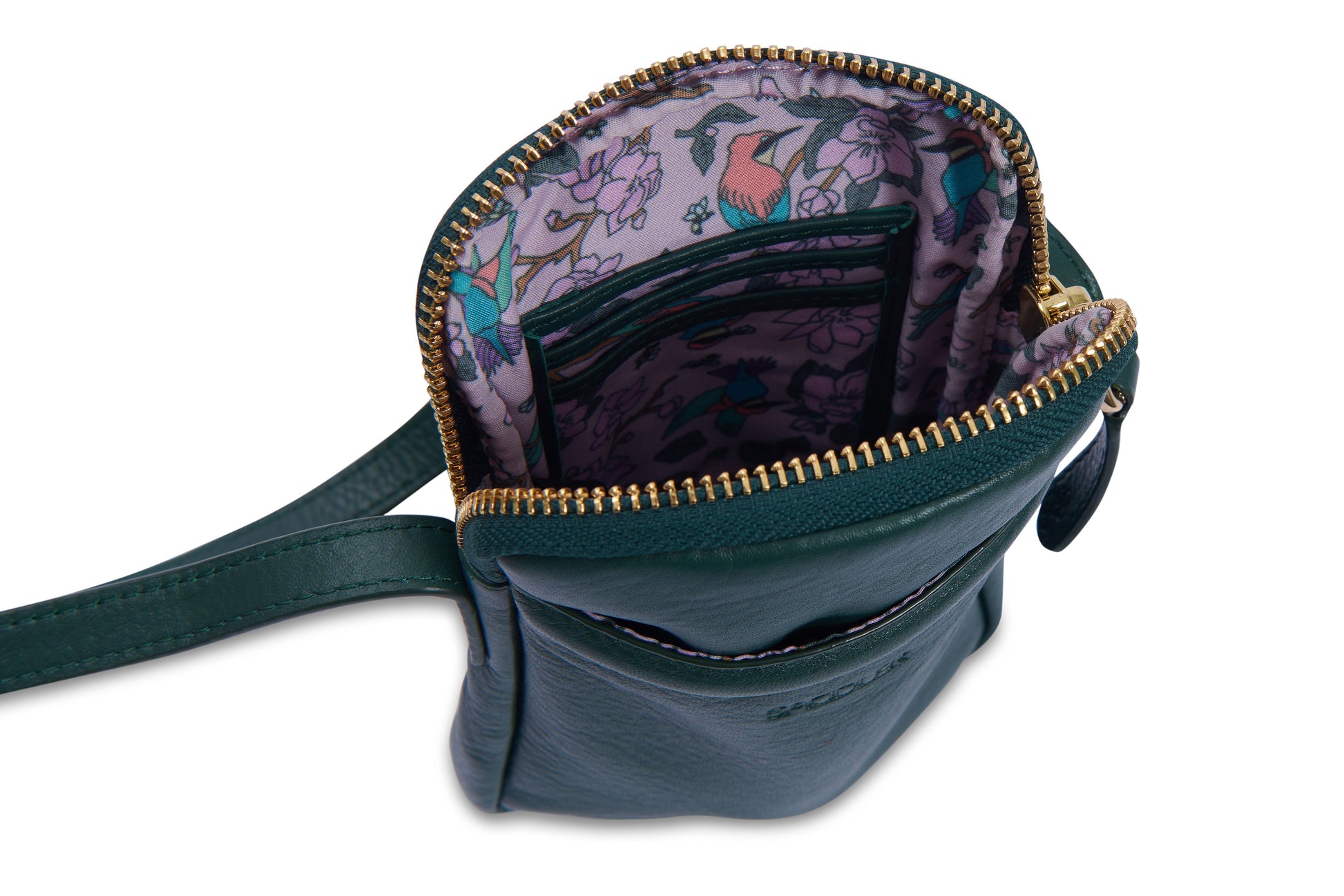 Margot Real Leather Crossbody Zip Top RFID Phone Pouch Gift Boxed