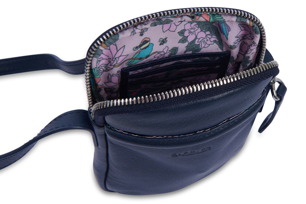 Margot Real Leather Crossbody Zip Top RFID Phone Pouch Gift Boxed