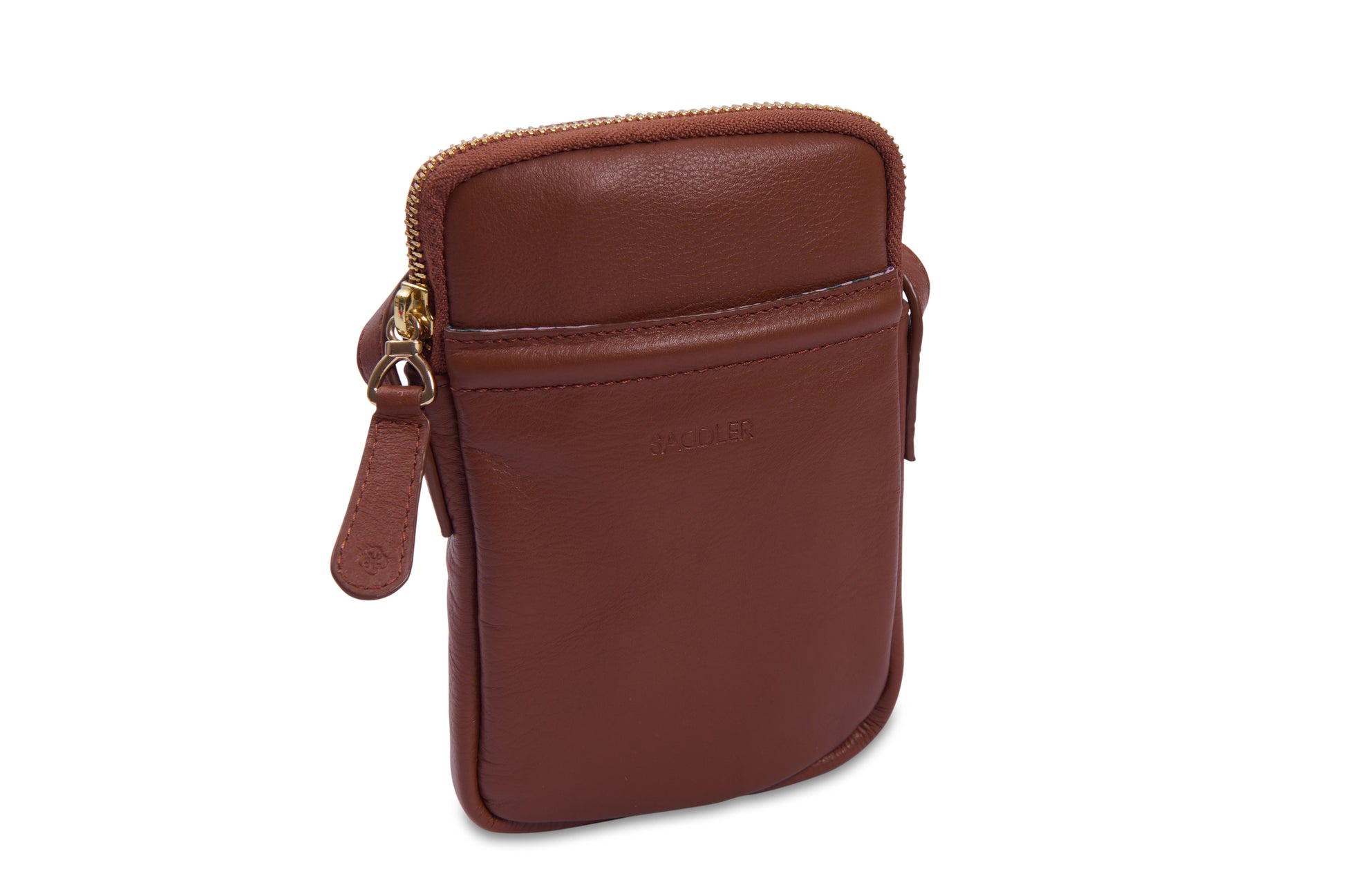 Margot Real Leather Crossbody Zip Top RFID Phone Pouch Gift Boxed