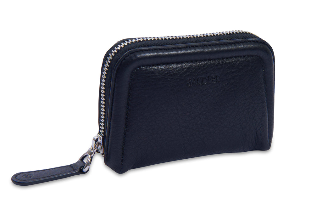 Annabelle 2 Section RFID Real Leather Zip Top Coin Purse Gift Boxed