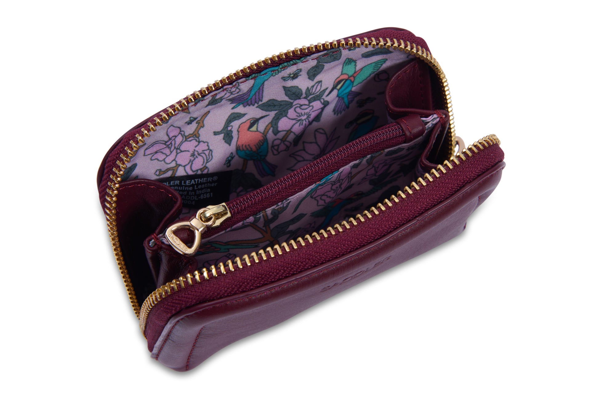 Annabelle 2 Section RFID Real Leather Zip Top Coin Purse Gift Boxed