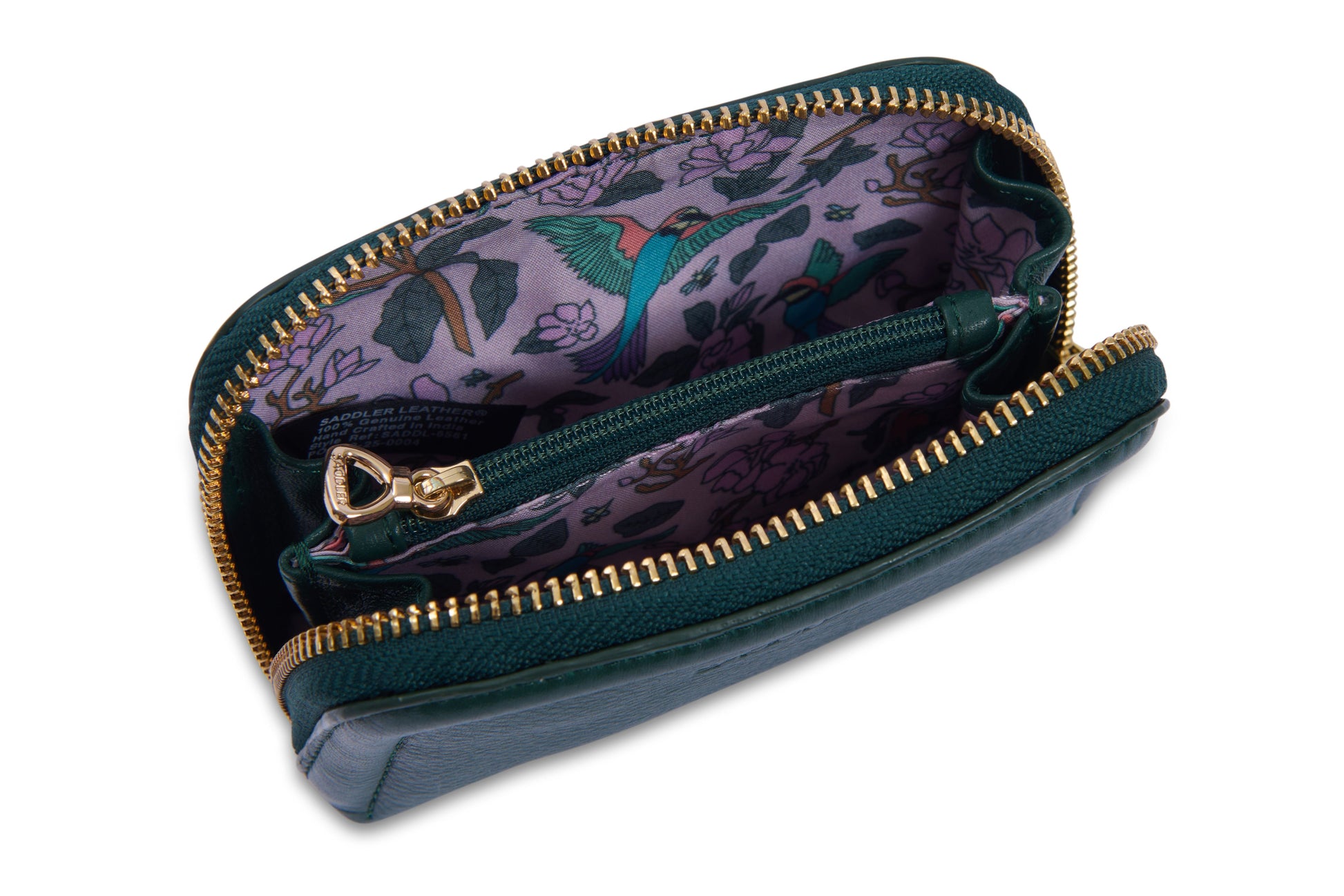 Annabelle 2 Section RFID Real Leather Zip Top Coin Purse Gift Boxed