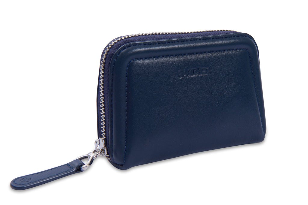 Annabelle 2 Section RFID Real Leather Zip Top Coin Purse Gift Boxed