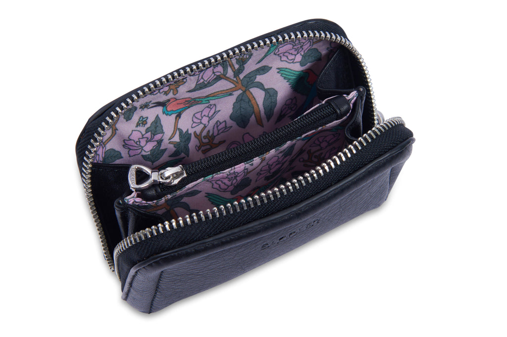 Annabelle 2 Section RFID Real Leather Zip Top Coin Purse Gift Boxed