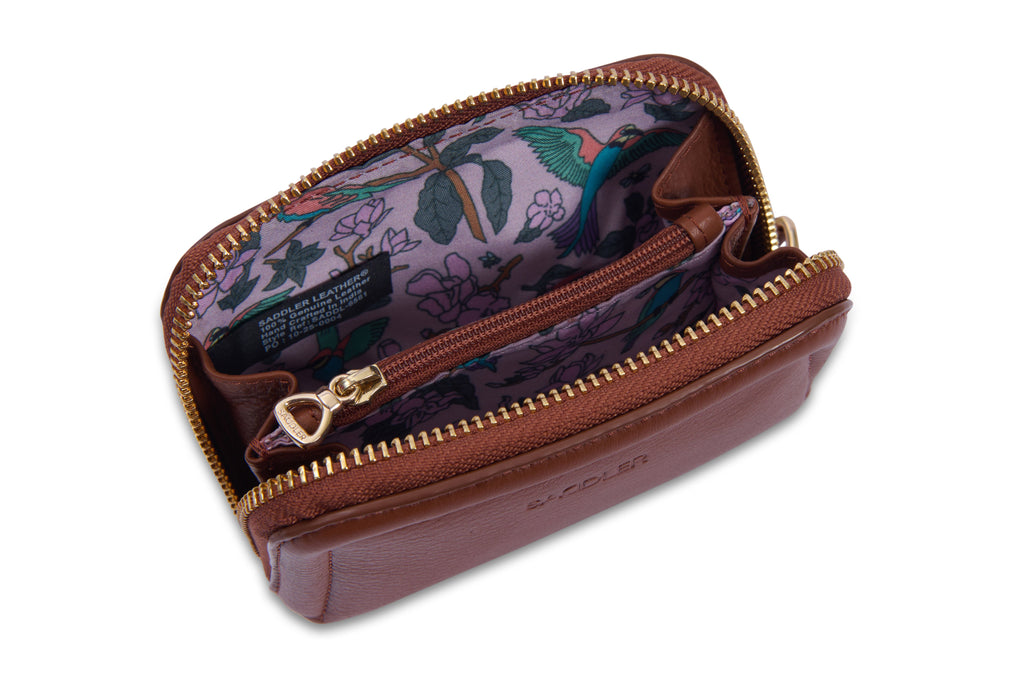 Annabelle 2 Section RFID Real Leather Zip Top Coin Purse Gift Boxed