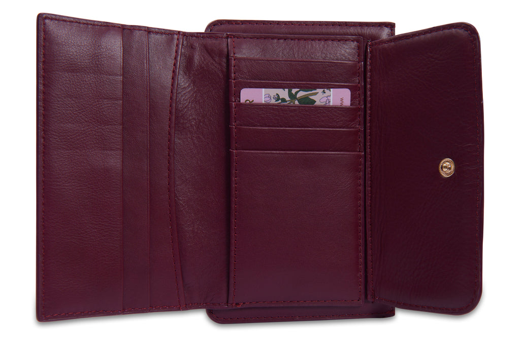 Marion Bifold Real Leather Card Wallet with Zip Coin Purse Gift Boxed