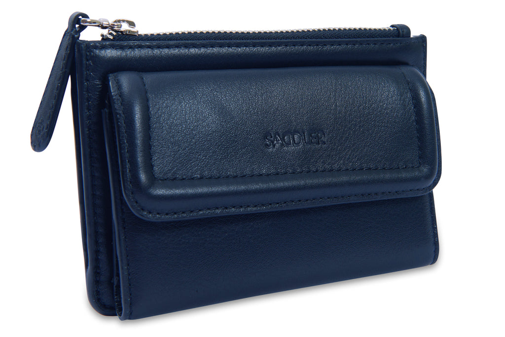 Marion Bifold Real Leather Card Wallet with Zip Coin Purse Gift Boxed