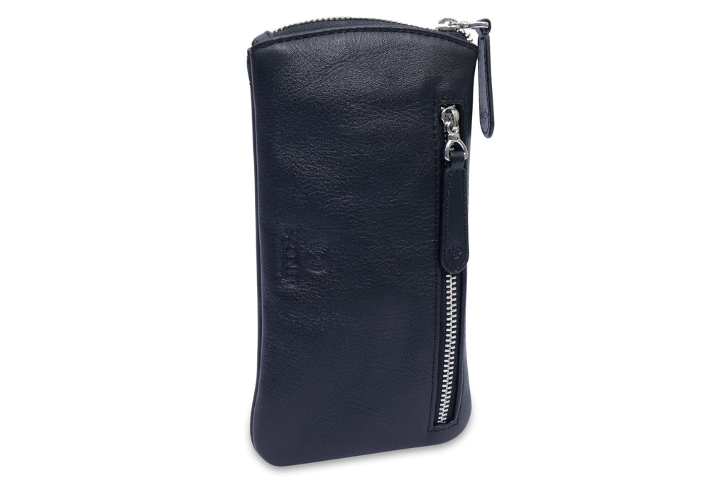 Mabel Zip Top Real Leather Glasses Case with Card Holder Gift Boxed