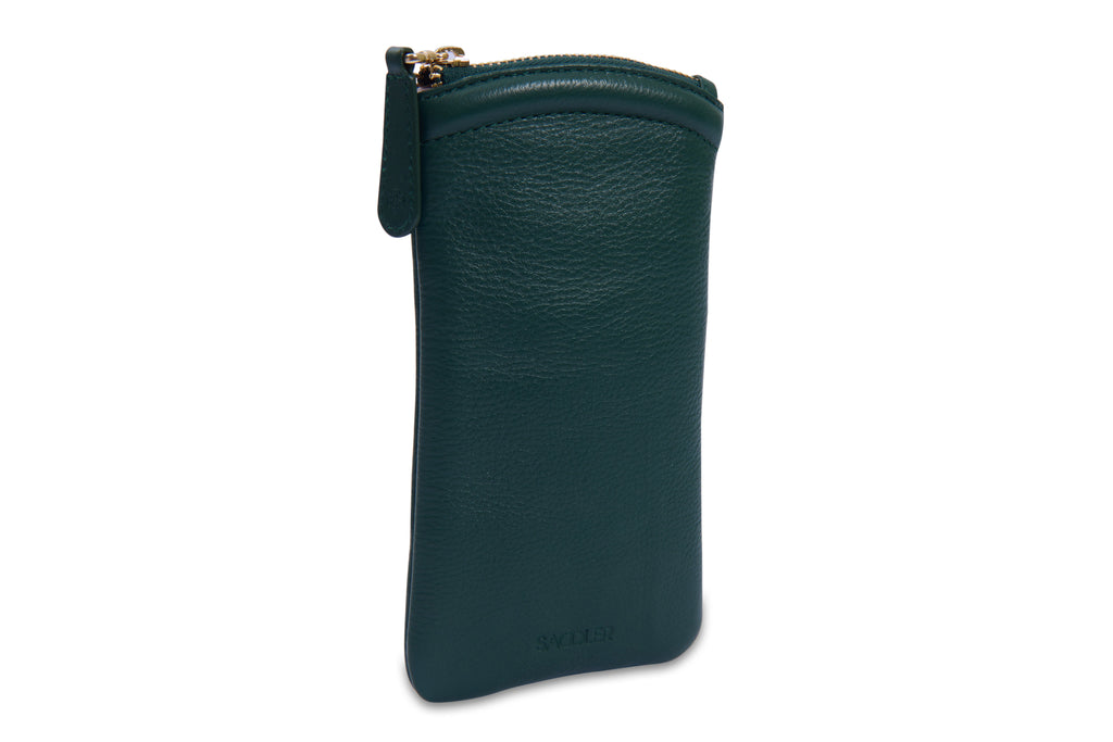 Mabel Zip Top Real Leather Glasses Case with Card Holder Gift Boxed