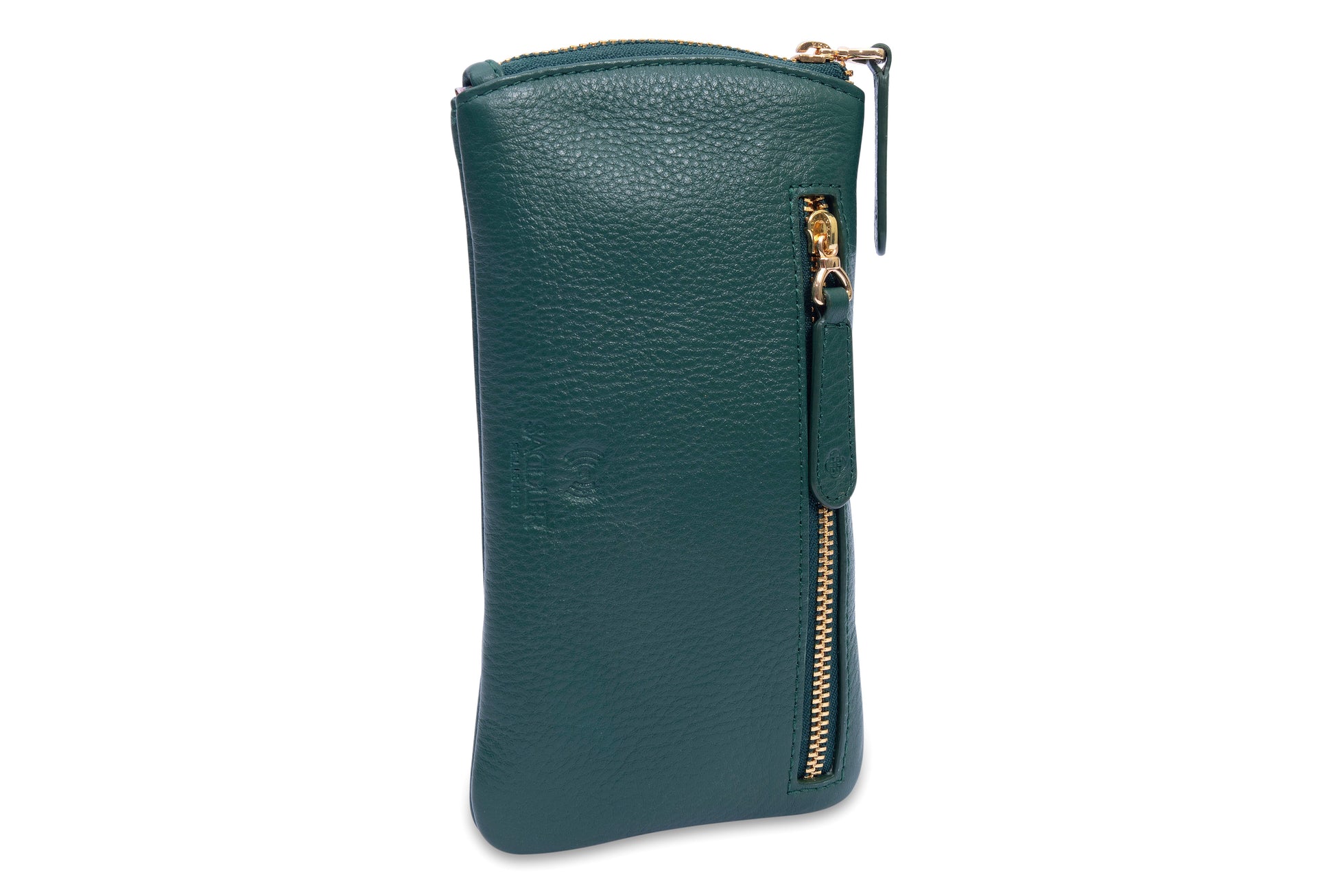 Mabel Zip Top Real Leather Glasses Case with Card Holder Gift Boxed