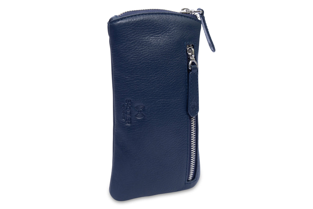 Mabel Zip Top Real Leather Glasses Case with Card Holder Gift Boxed