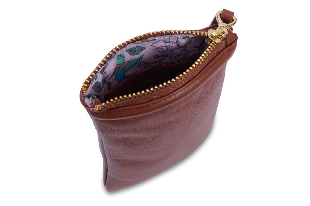 Mabel Zip Top Real Leather Glasses Case with Card Holder Gift Boxed