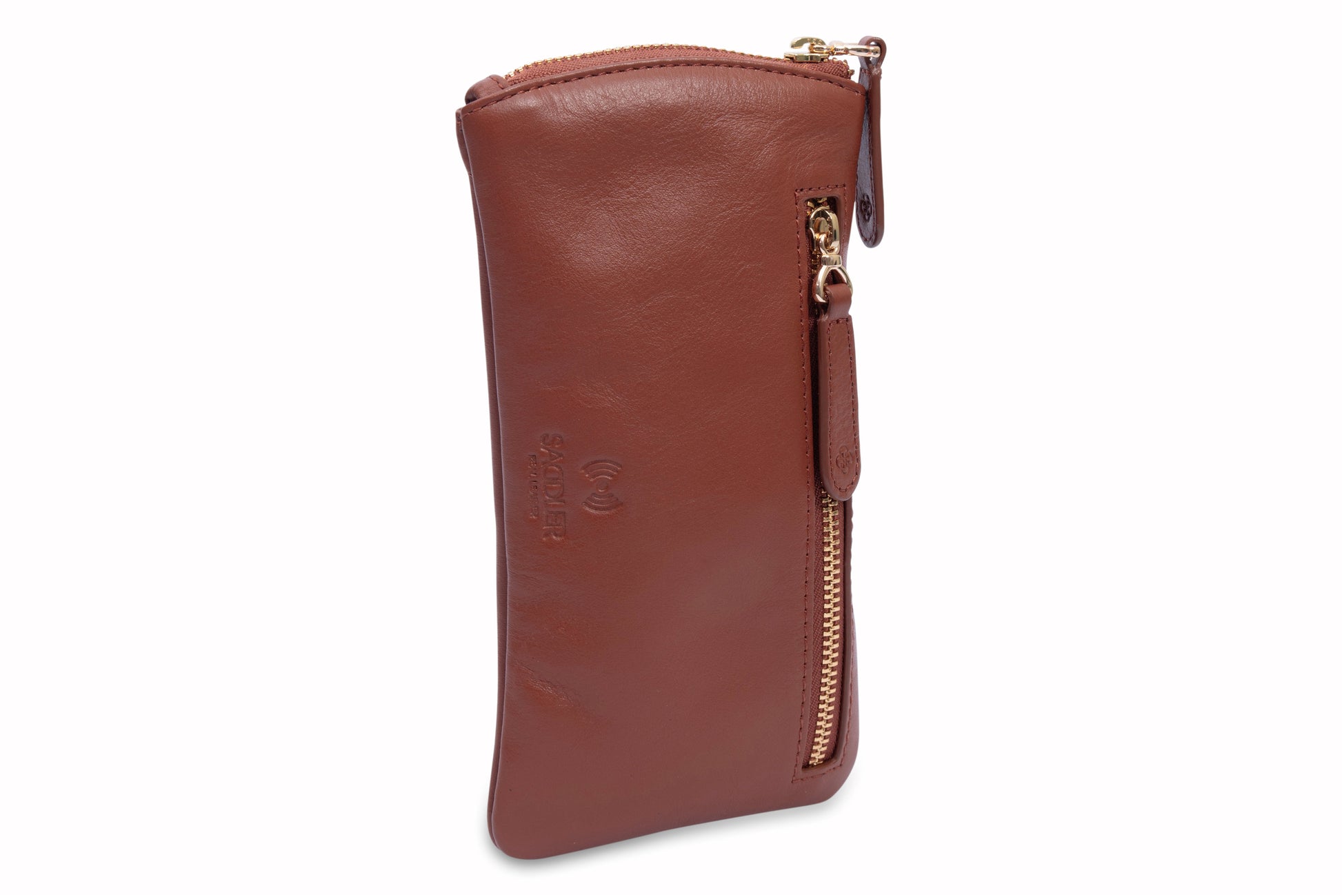 Mabel Zip Top Real Leather Glasses Case with Card Holder Gift Boxed