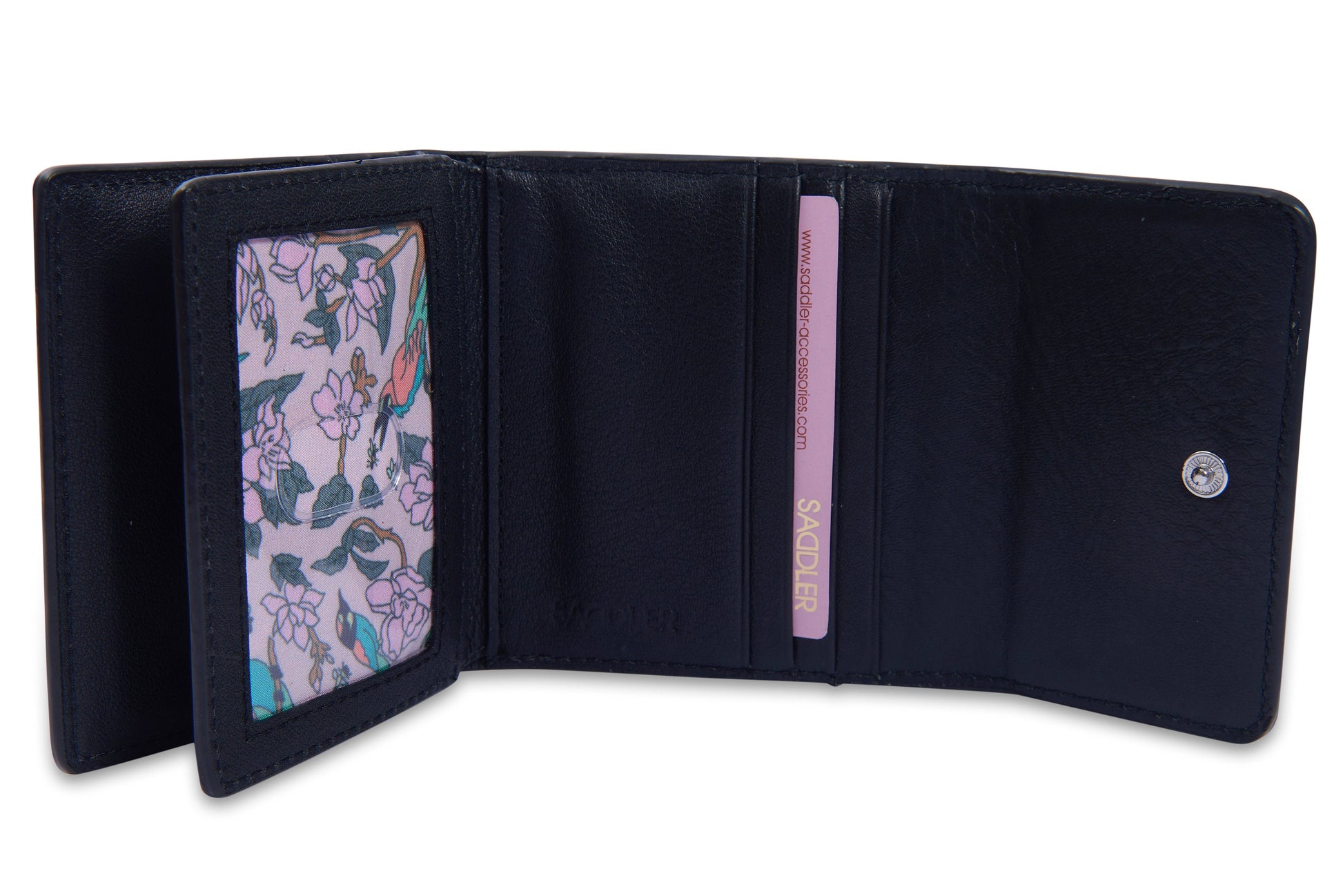 Edith RFID Trifold Real Leather Card Case Gift Boxed