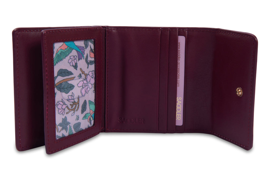 Edith RFID Trifold Real Leather Card Case Gift Boxed