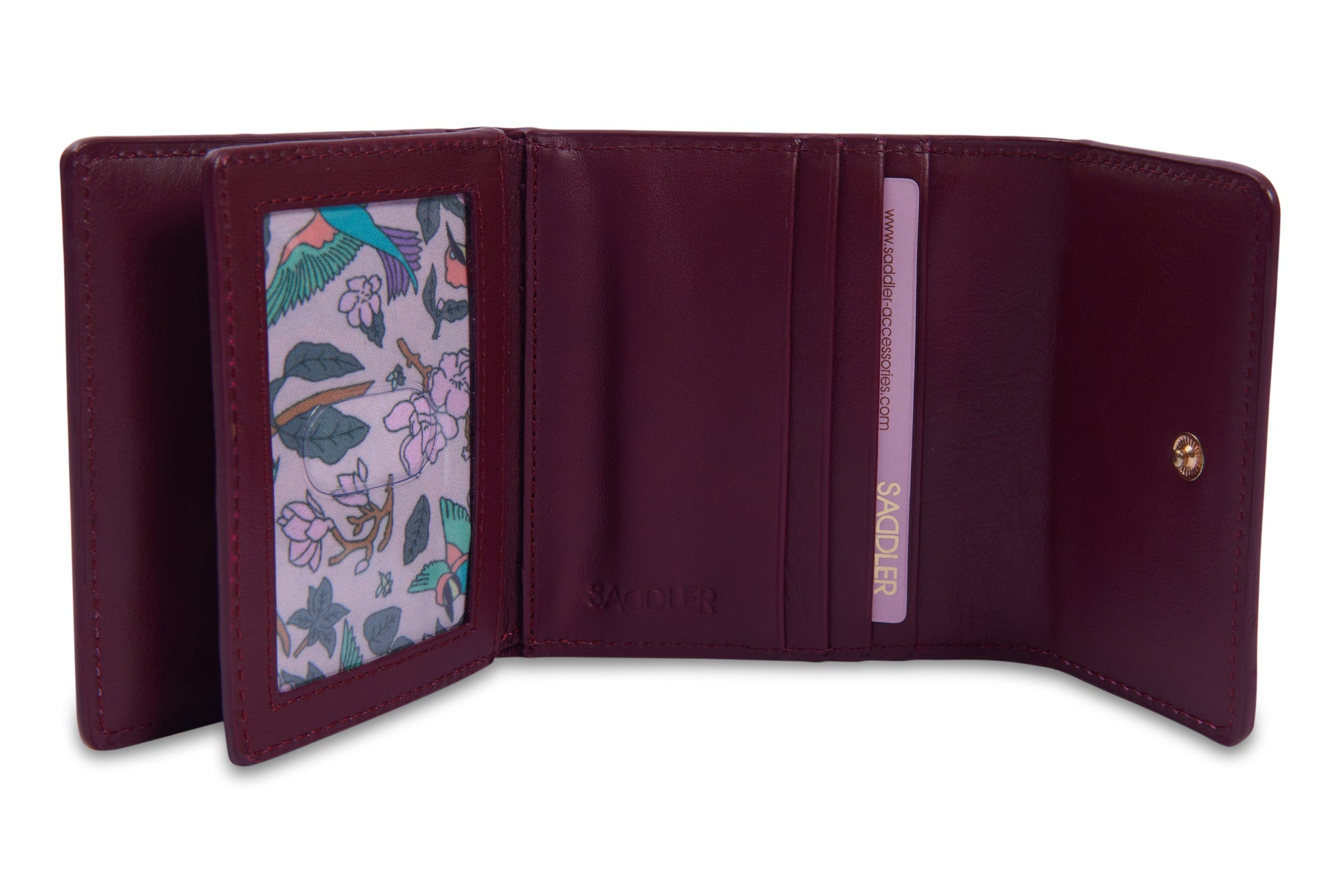 Edith RFID Trifold Real Leather Card Case Gift Boxed