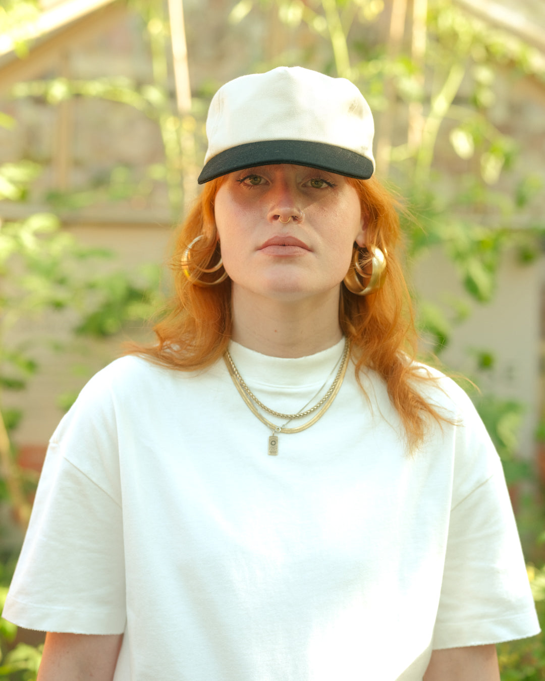 CAP 002 Black Ecru Handmade Denim Cap