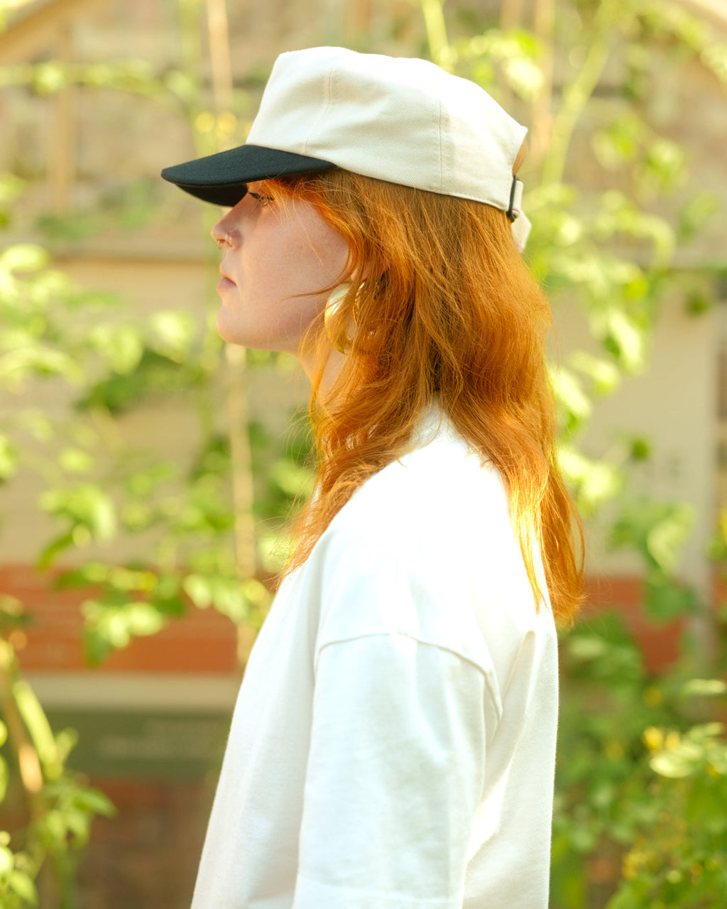 CAP 002 Black Ecru Handmade Denim Cap