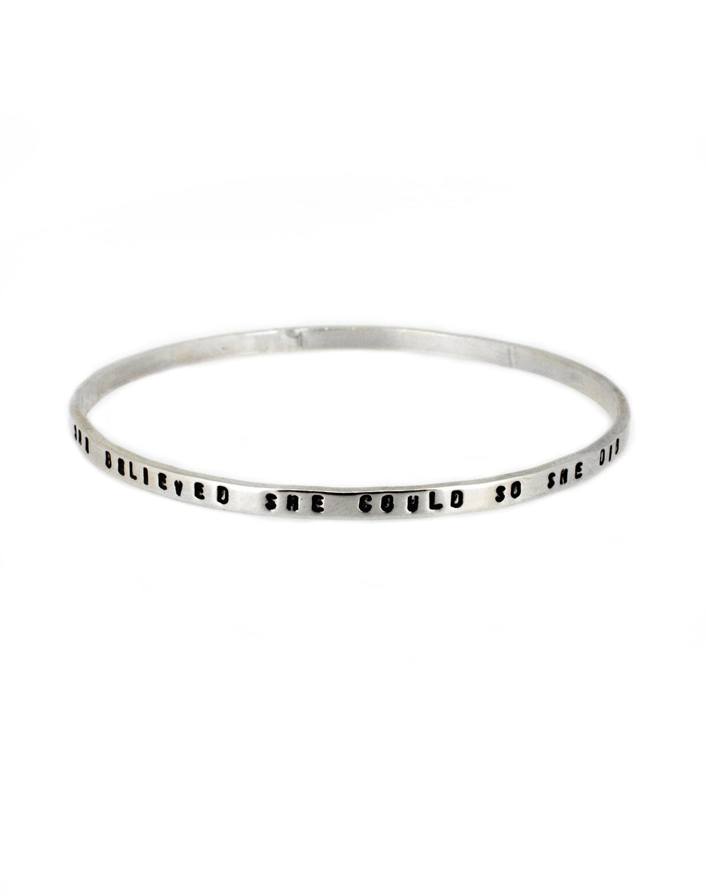 Full Skinny Personalised Sterling Silver Bangle