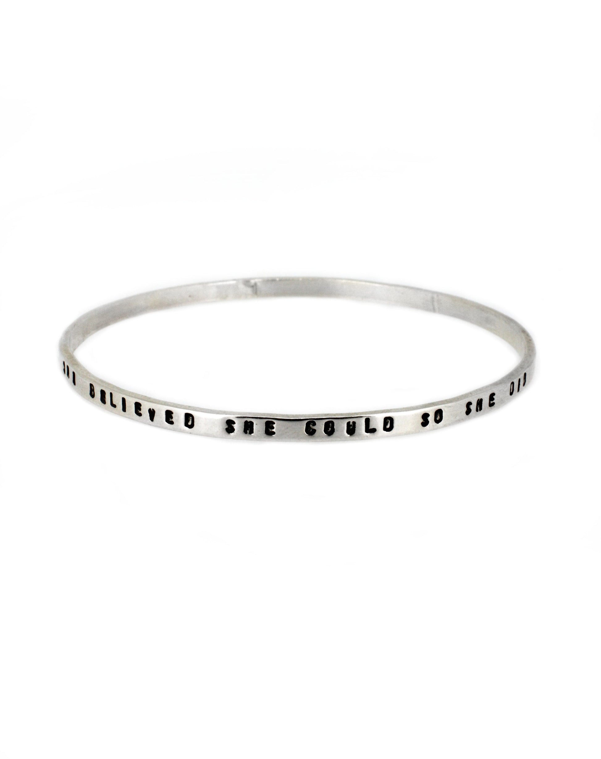 Full Skinny Personalised Sterling Silver Bangle