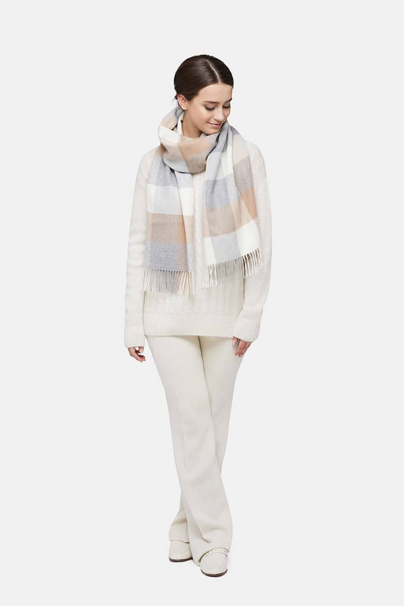 Checks & Geometry Baby Alpaca Scarf – Luxurious & Timeless Style by Alpaka at brixbailey.com