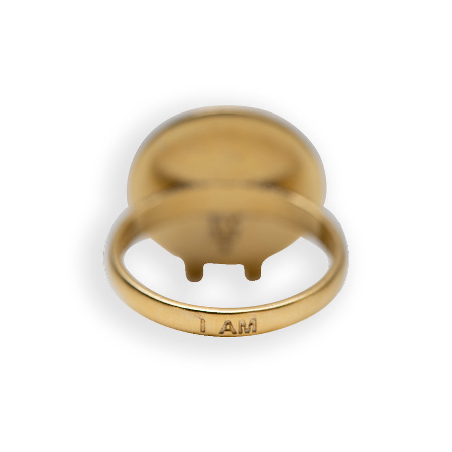 Sekhmet Ring – 3D Printed Gold-Covered Silver for Empowerment by New Vintage by Kriss at brixbailey.com