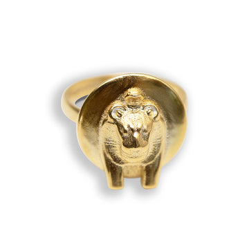 Sekhmet Ethical Gold-Covered Silver Ring – Empower & Heal by New Vintage by Kriss at brixbailey.com