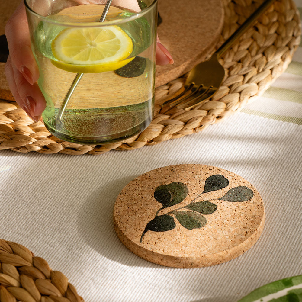 Flora Single Cork Coaster