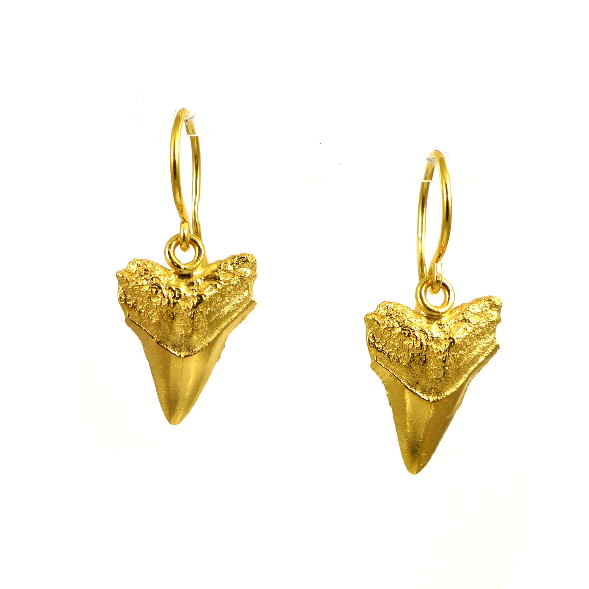 Gold Vermeil Sharks Tooth Earrings