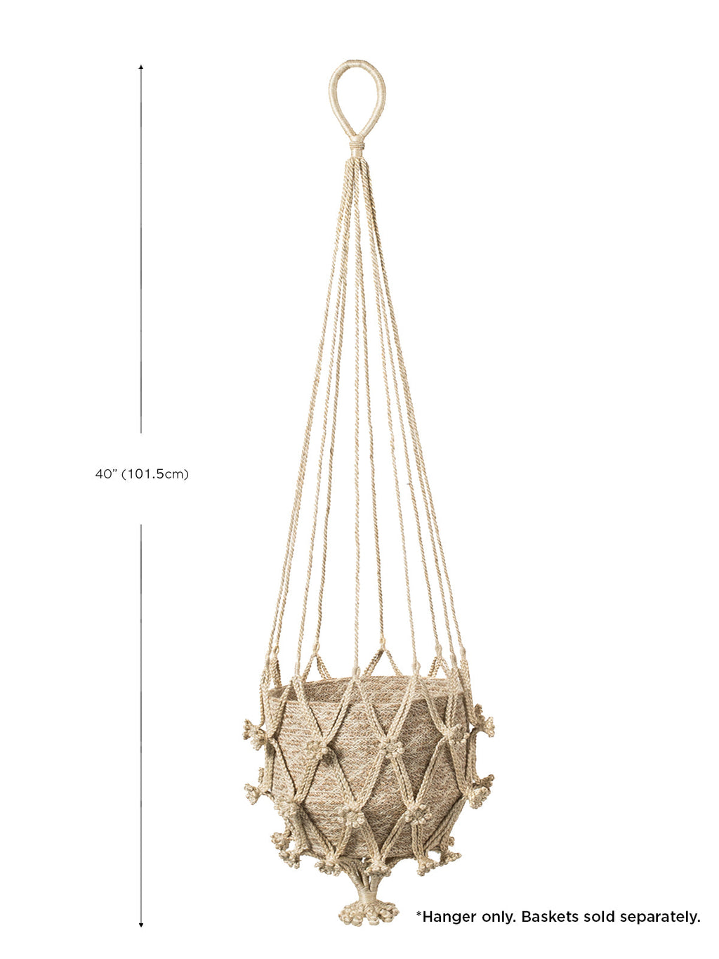 Plant Hanger in Natural Braided Jute