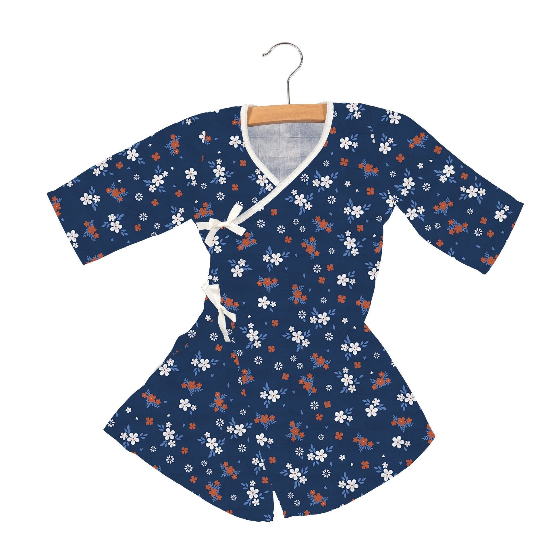 Serenity Floral Bamboo Mini Robe