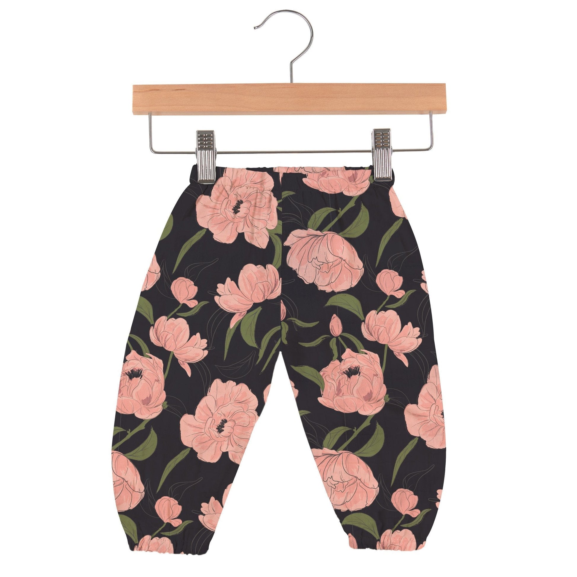 Peonies Mini Pants in Bamboo Muslin