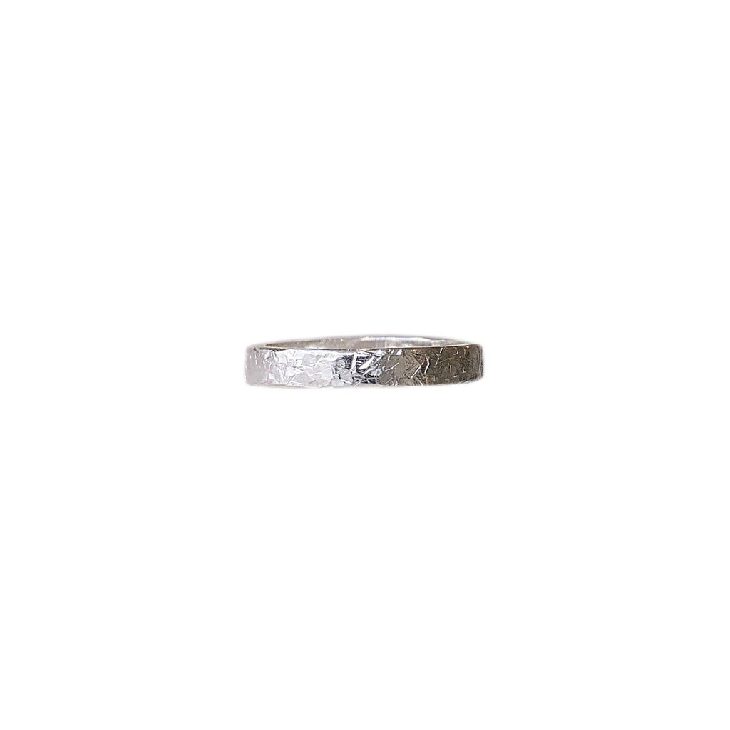 Organic Texture Band Rings in Recycled Sterling Silver