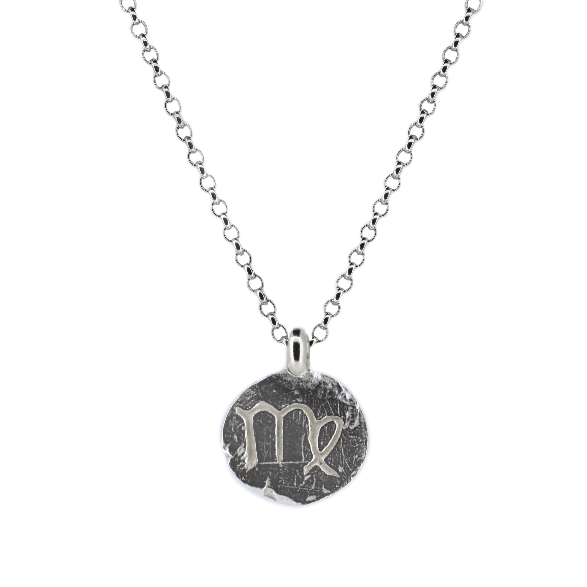 Personalised Star Sign Necklace in Recycled Silver