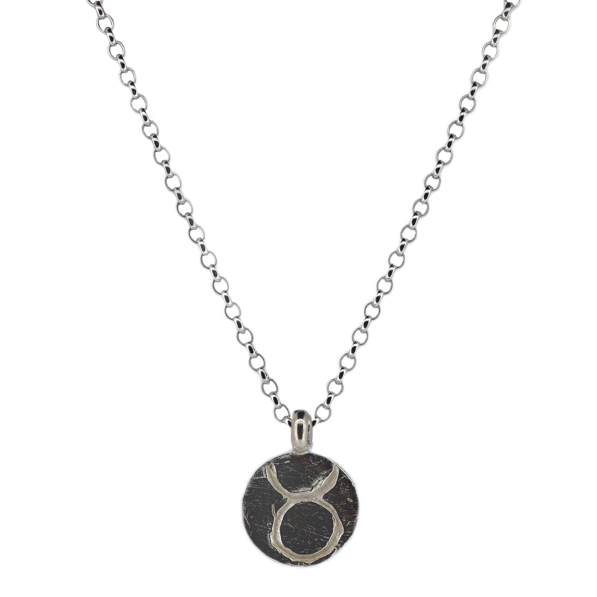 Personalised Star Sign Necklace in Recycled Silver