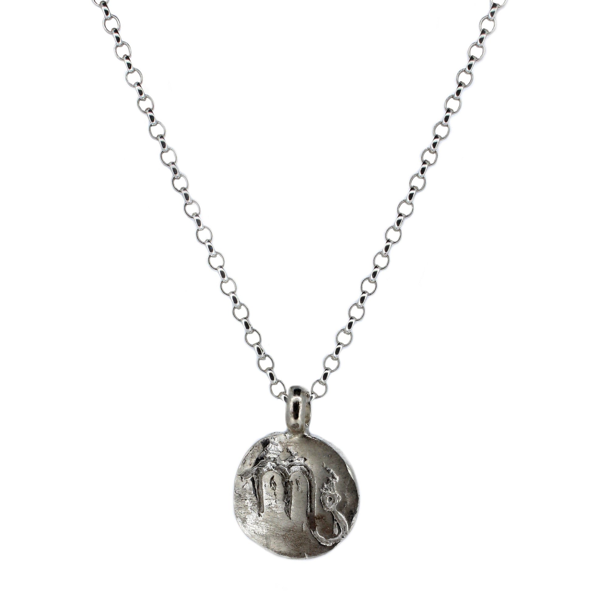 Personalised Star Sign Necklace in Recycled Silver