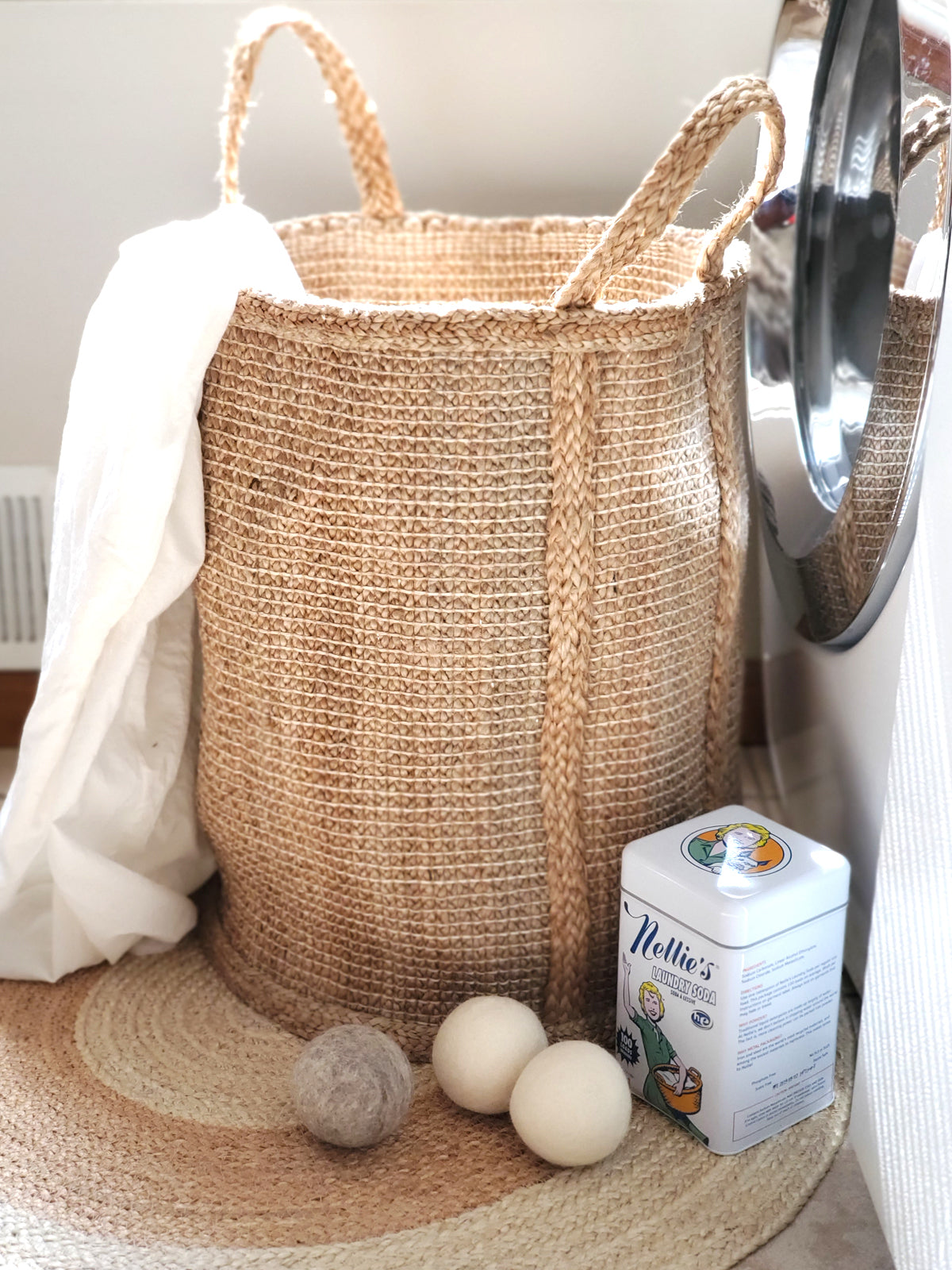Natural Braided Jute Storage Hamper