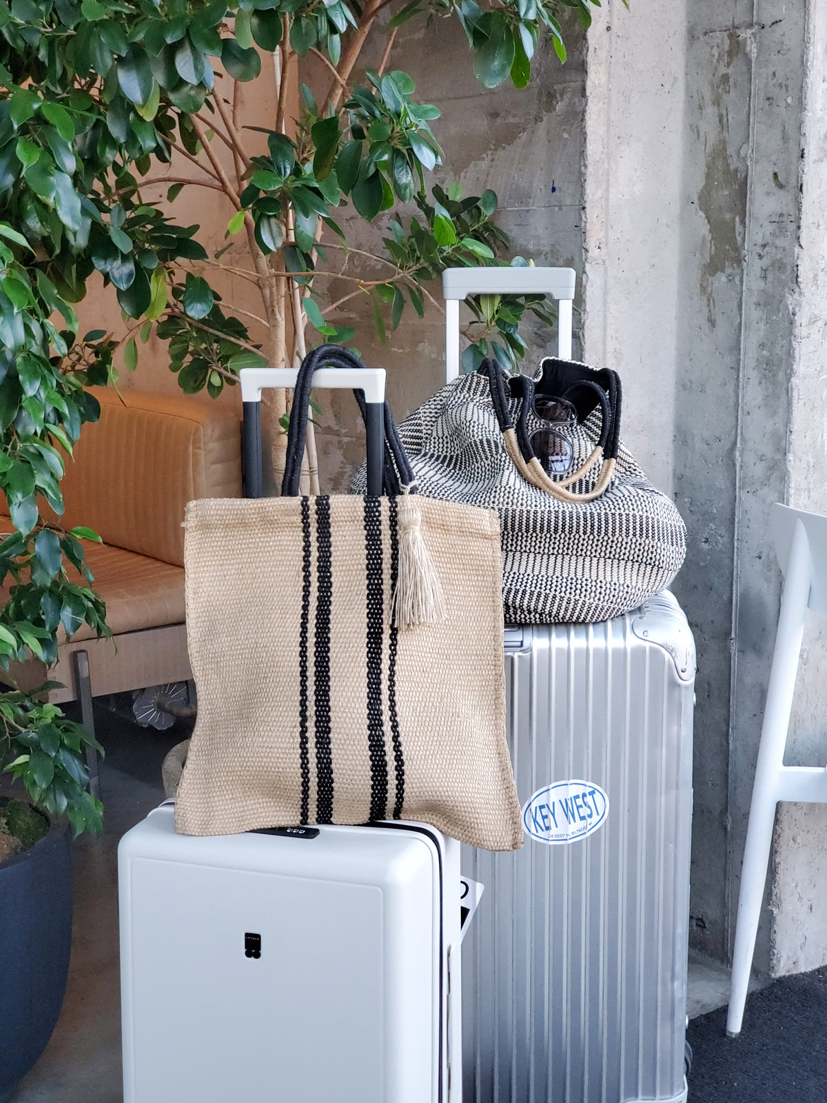 Natural Jute Tote Bag Hand Loomed and Dyed